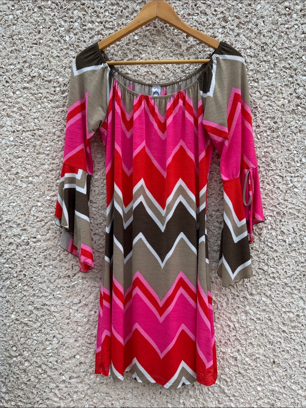 Vintage Retro Style Zig Zag Mini Dress